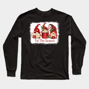 Cute Christmas Gnomes With Hot Cocoa Merry Christmas Long Sleeve T-Shirt